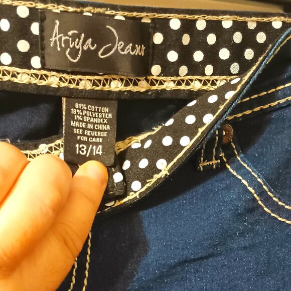 EUC ~ Ariya Jeans Bold Elements Womens High Rise Skinny Fit Jeans (Size: 13/14) - Picture 4 of 5